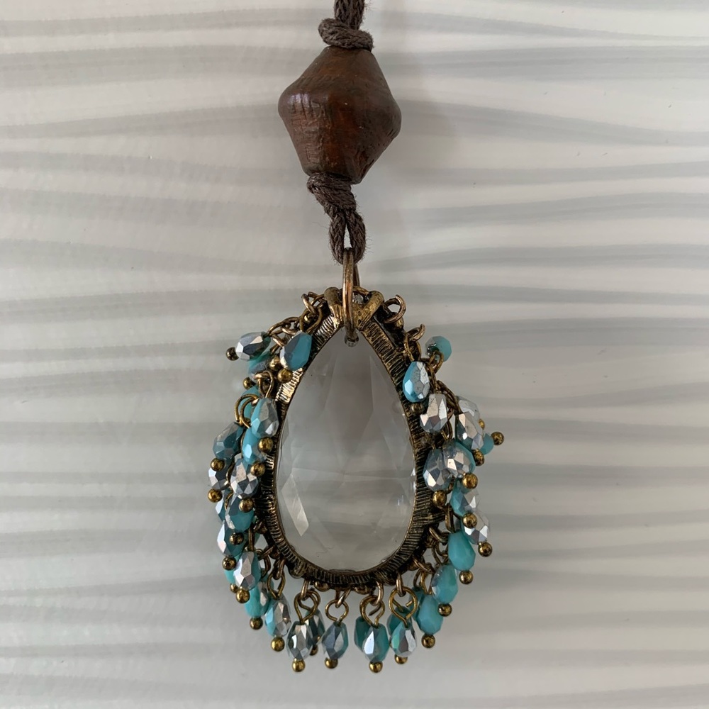 Leather & Beaded Pendant